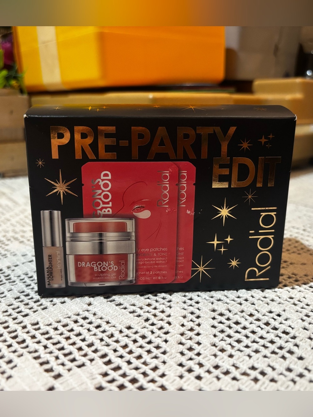 Rodial Pre-Party Edit Skincare Set - Black & Red with Gold Accents